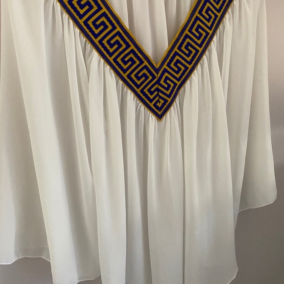 Miin white chiffon hi-low 3/4 sleeved top, Size M - Picture 3 of 8